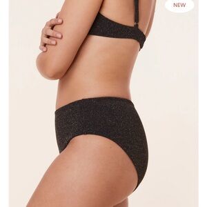 Andie Black Glitter Bikini Bottom